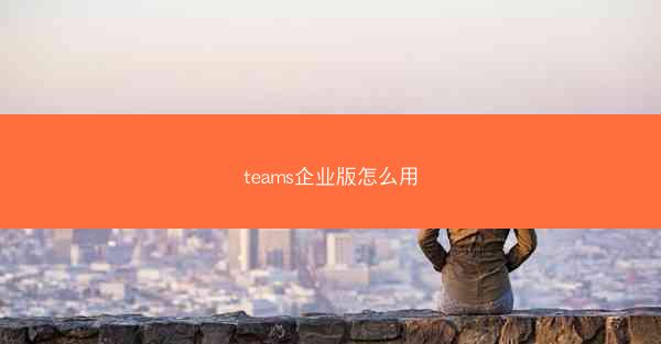 teams企业版怎么用