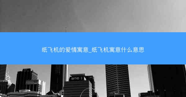 纸飞机的爱情寓意_纸飞机寓意什么意思